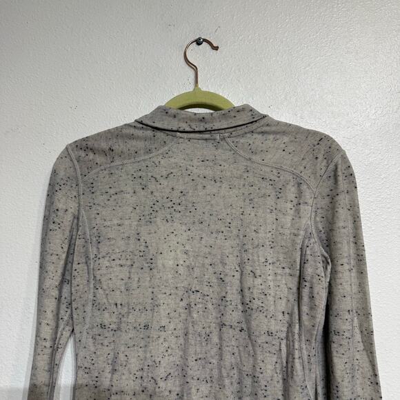 Smartwool Light Heather Gray All Season Base Layer 1/4 Zip Top Sz M - Picture 9 of 13